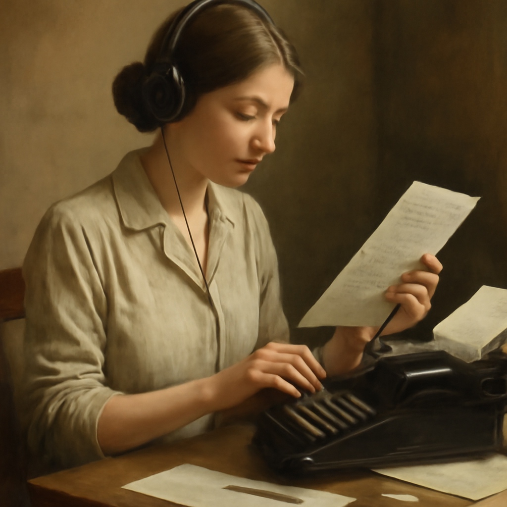 Transcriptionist illustration