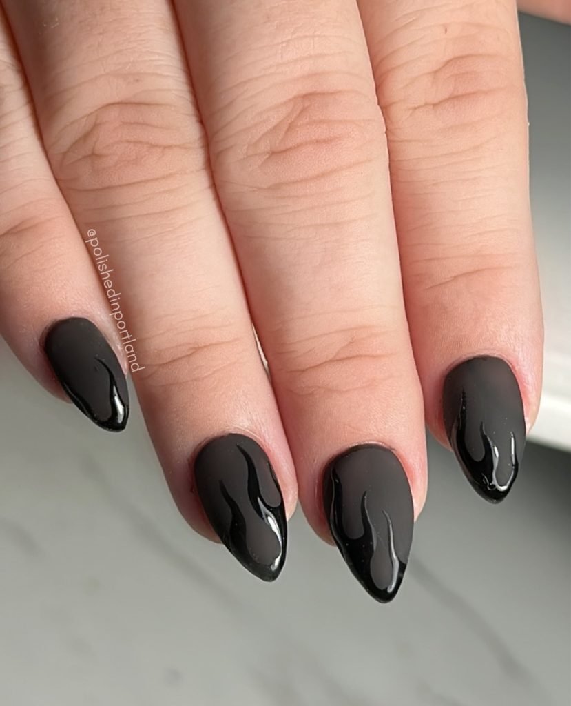 00001 Black Matte Nails