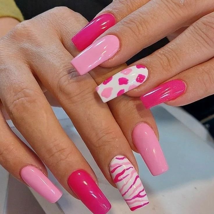 00001 Pink Acrylic Nails