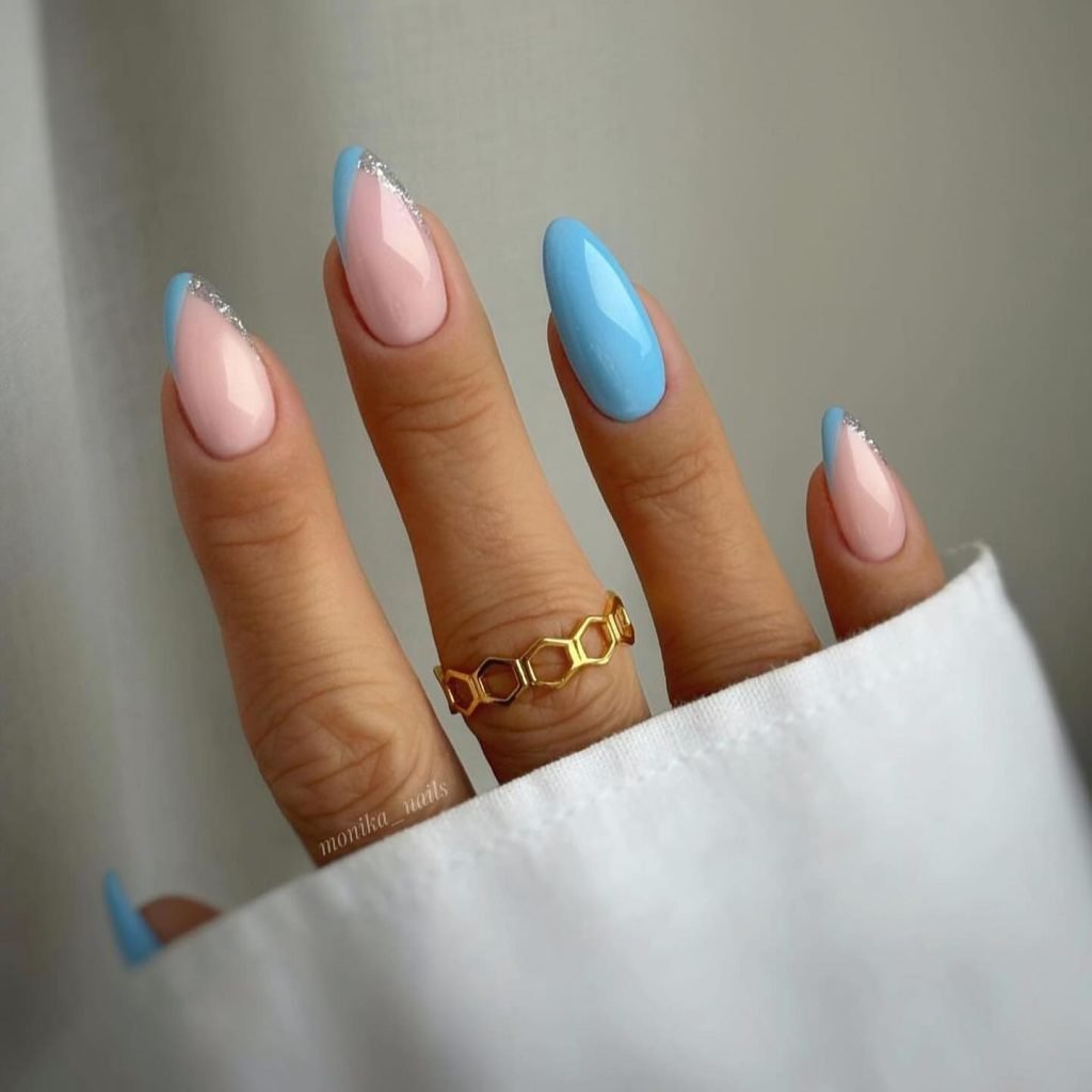 00001 Pink and Blue Nails