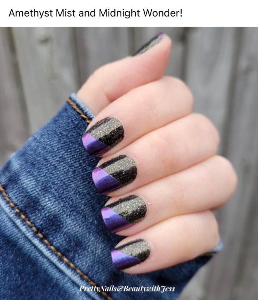00005 Black and Purple Nails
