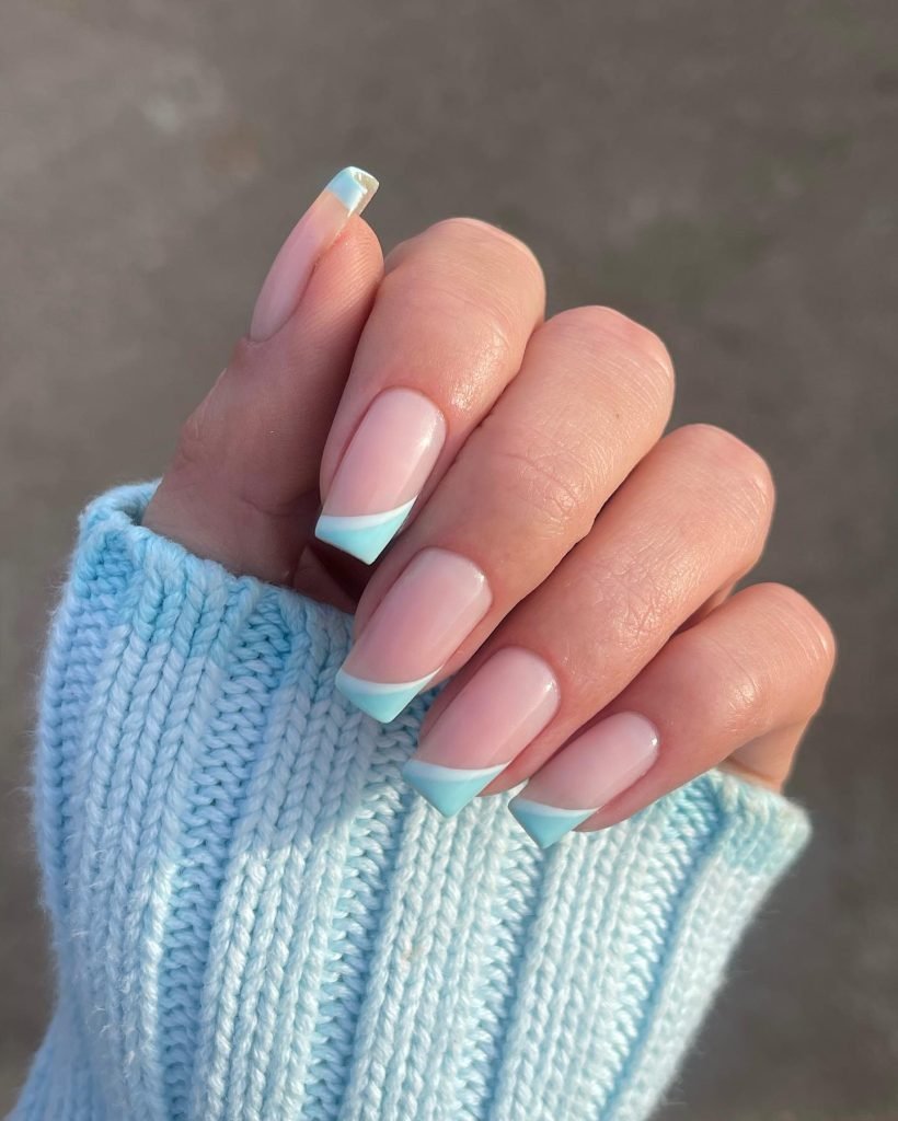 00005 Square French Tip Nails 1
