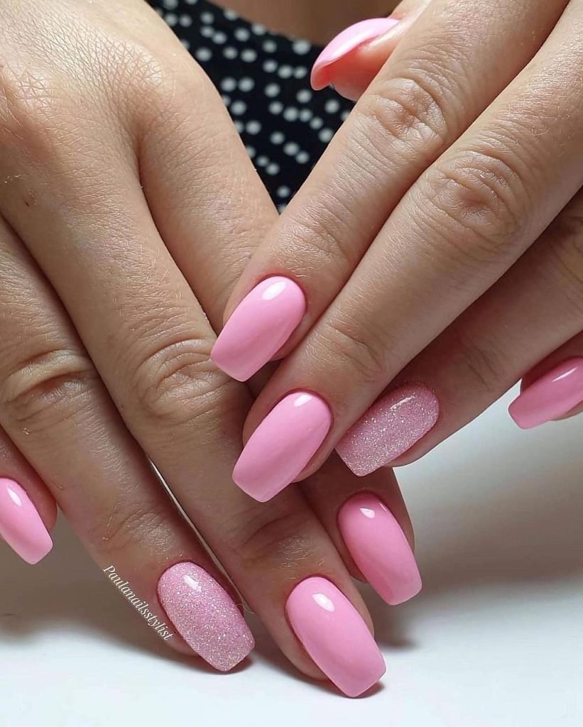00007 Pink Acrylic Nails