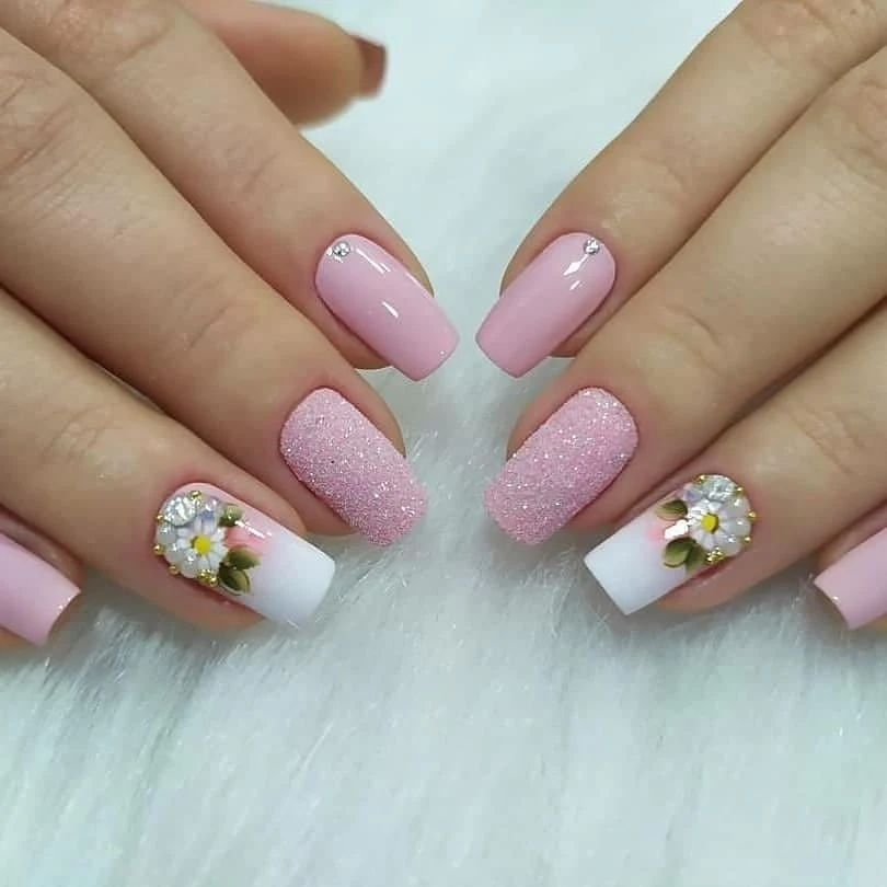 00009 Pink Acrylic Nails