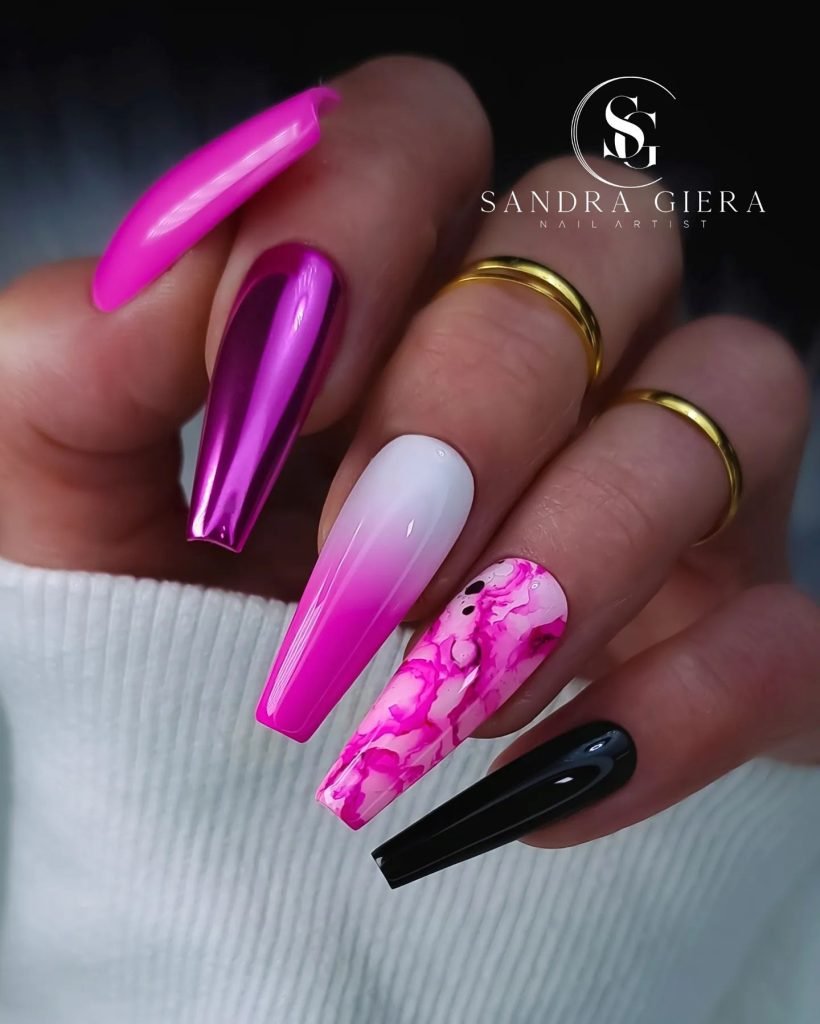 00010 Pink Acrylic Nails