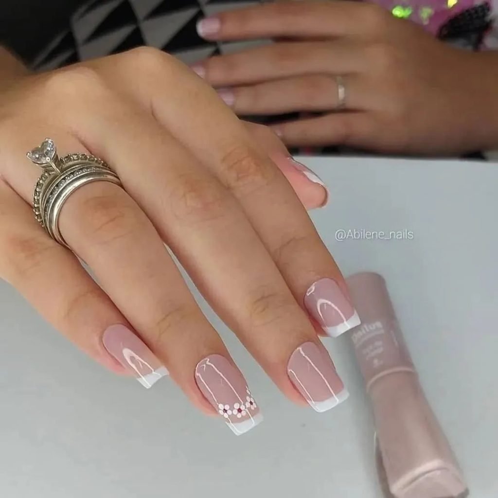 00011 Square French Tip Nails