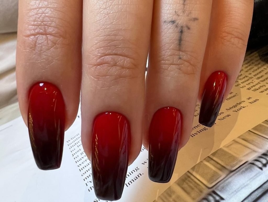 00012 Black and Red Nails 1