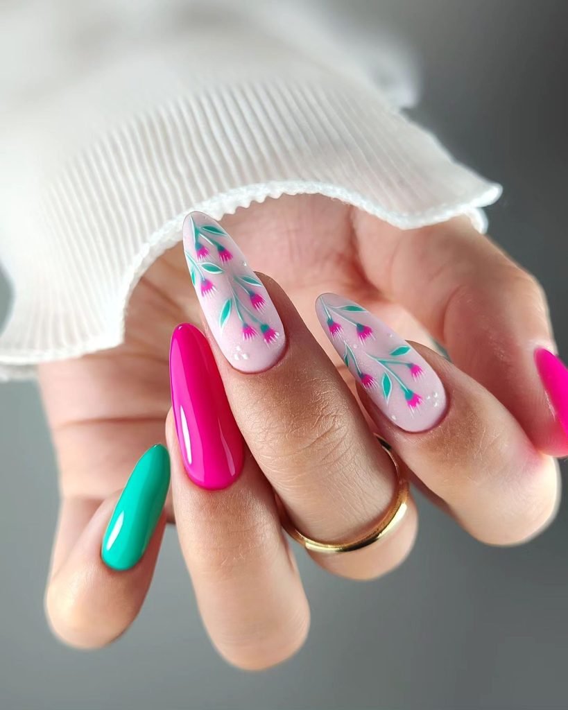 00012 Pink Acrylic Nails