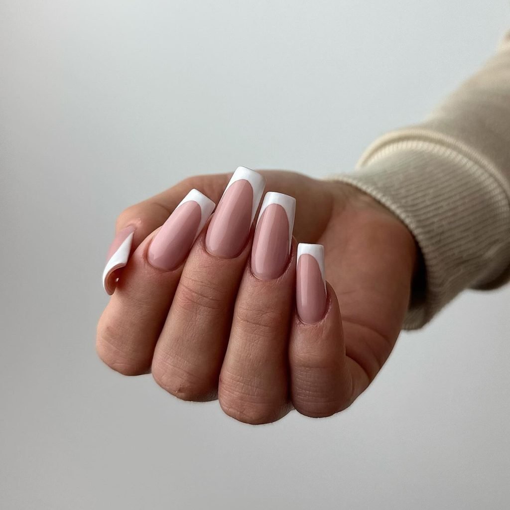 00012 Square French Tip Nails