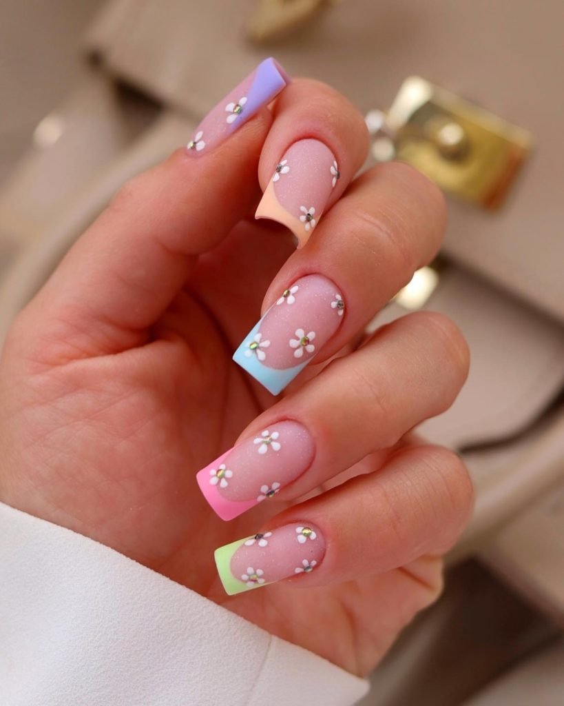 00013 Square French Tip Nails