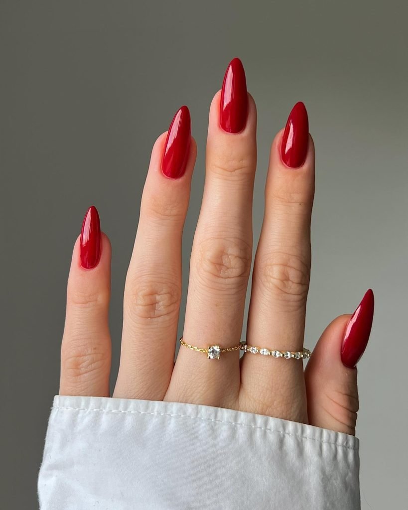 00014 Red Acrylic Nails