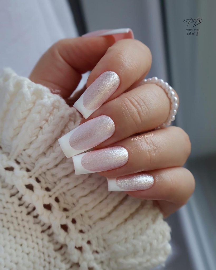 00015 Square French Tip Nails