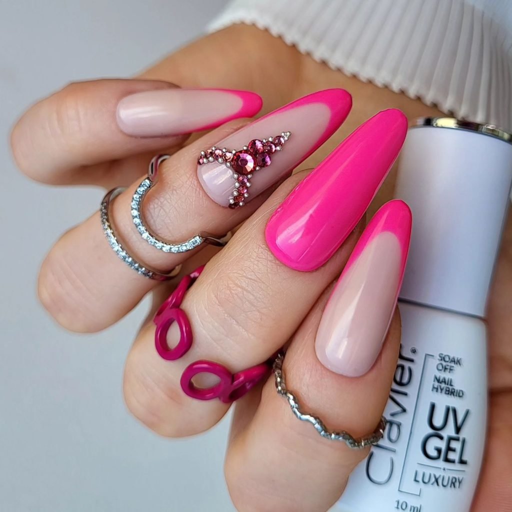 00016 Pink Acrylic Nails