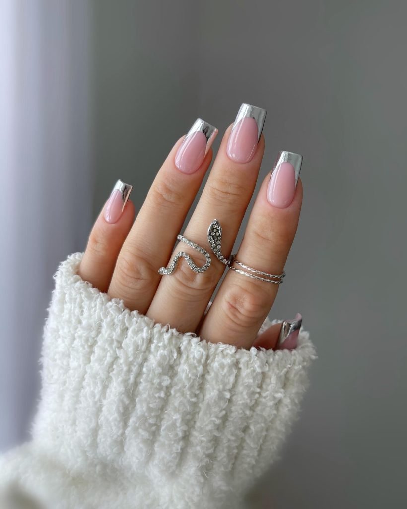 00018 Square French Tip Nails