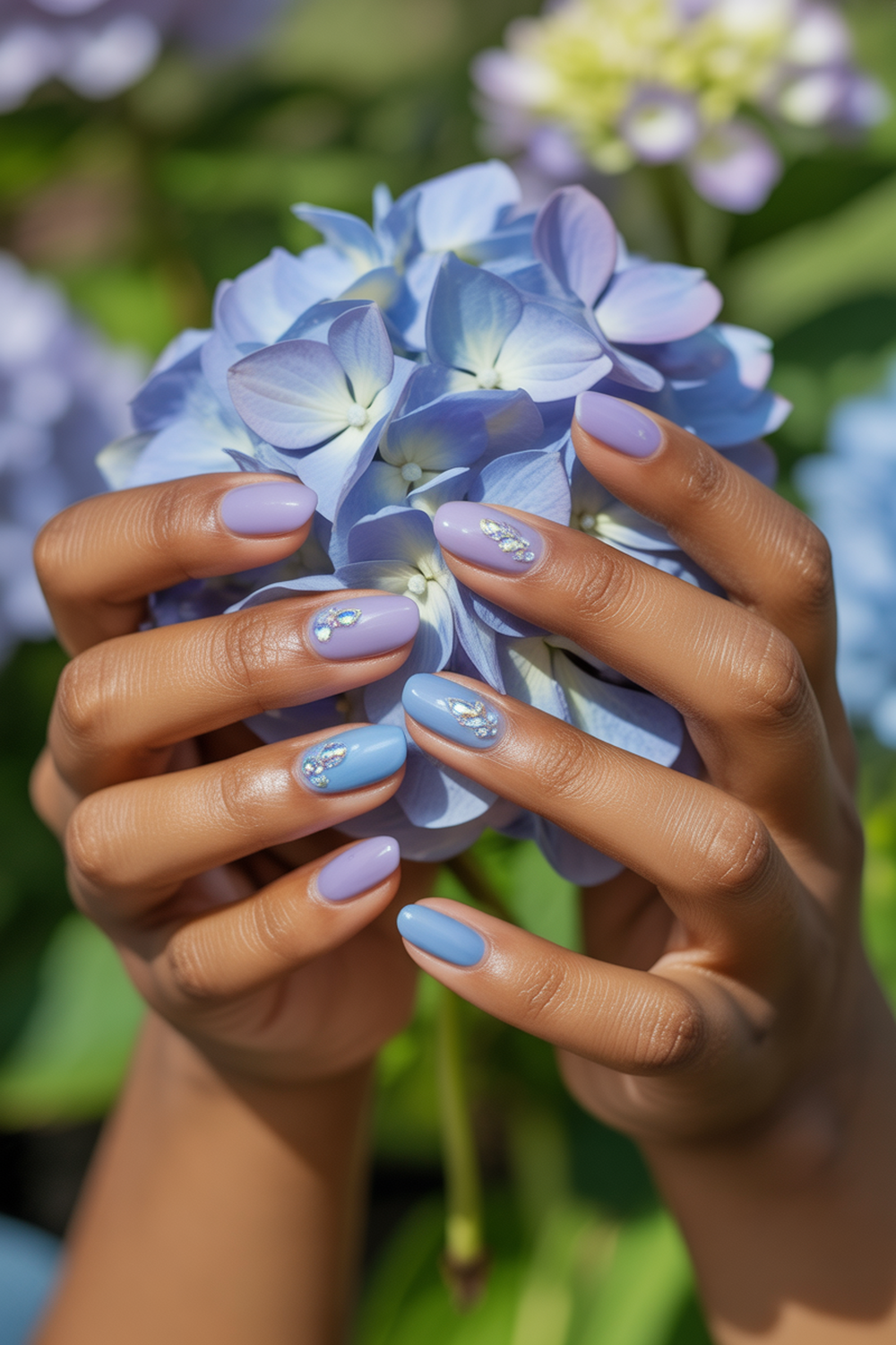 Iridescent Crystals Over Pastel Gradient