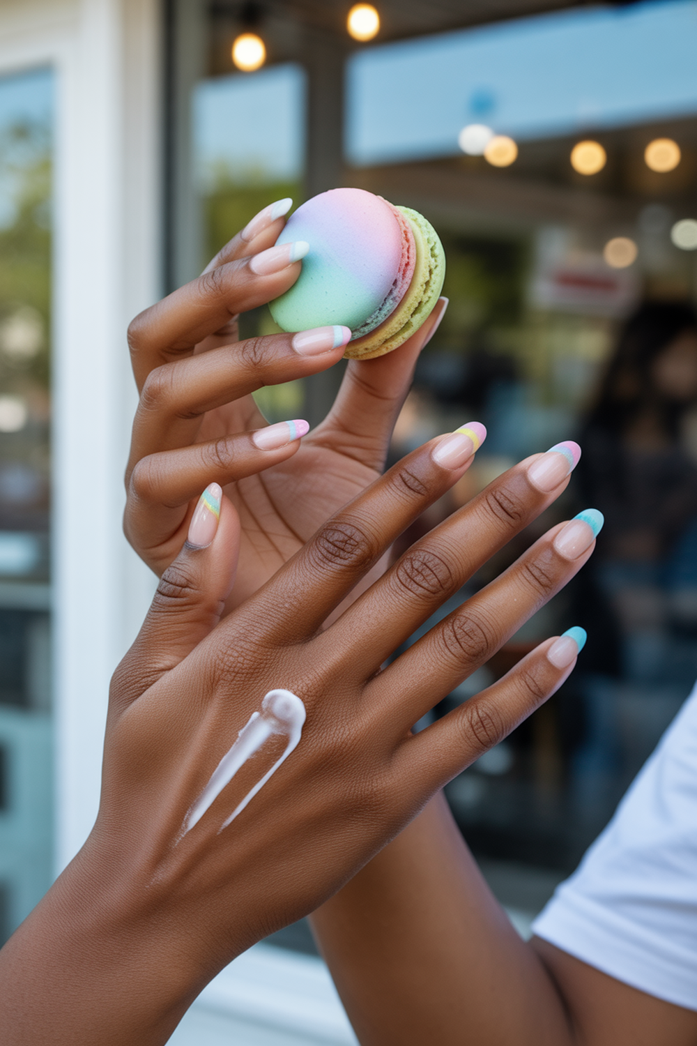 Pastel Rainbow Scales with Soft Sparkle