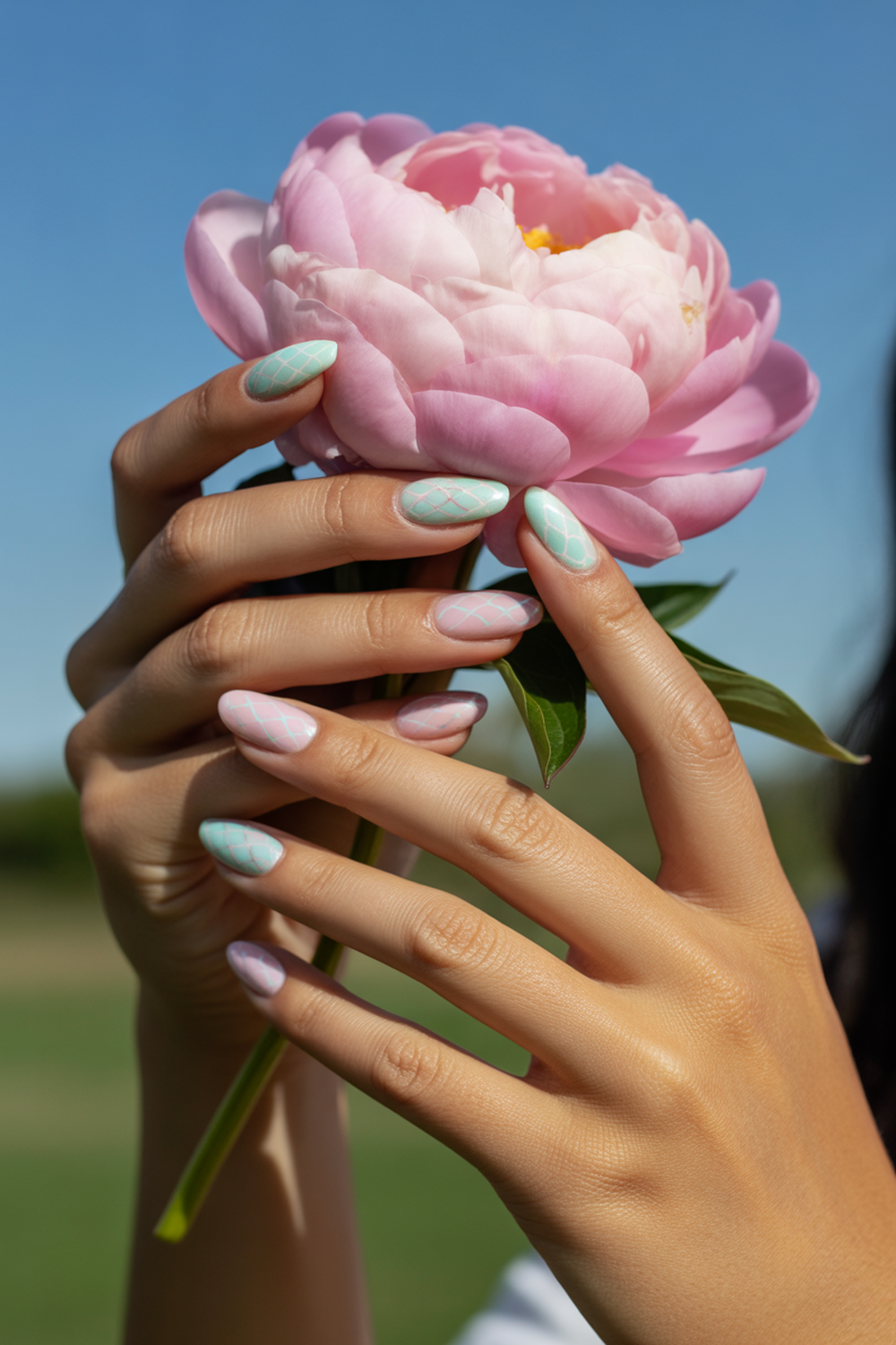 Soft Pink and Mint Mermaid Scale Mix