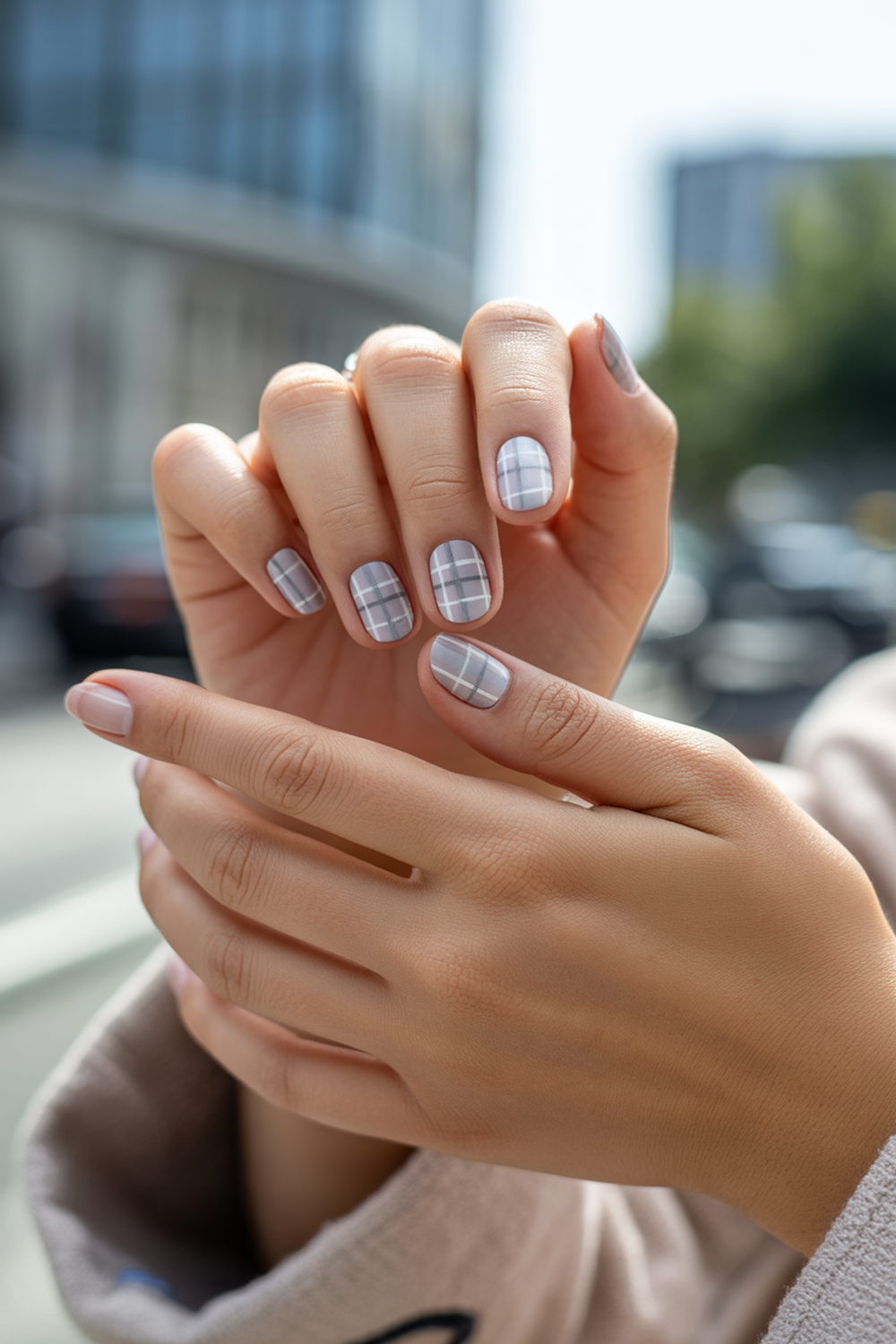 Subtle Grey and White Plaid for Modern Minimalism