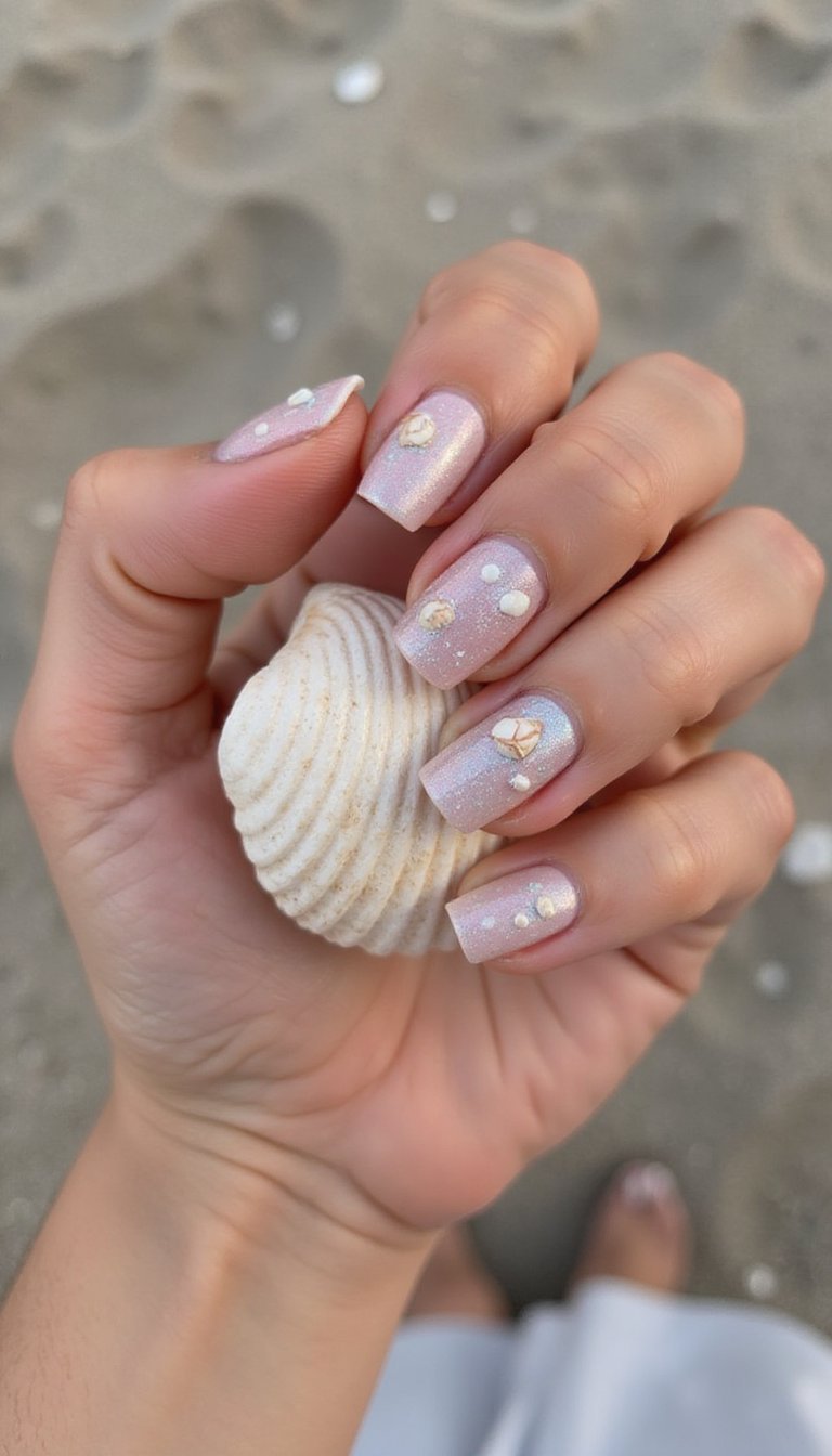 Seashell Shimmer For Beach Wedding Vibes