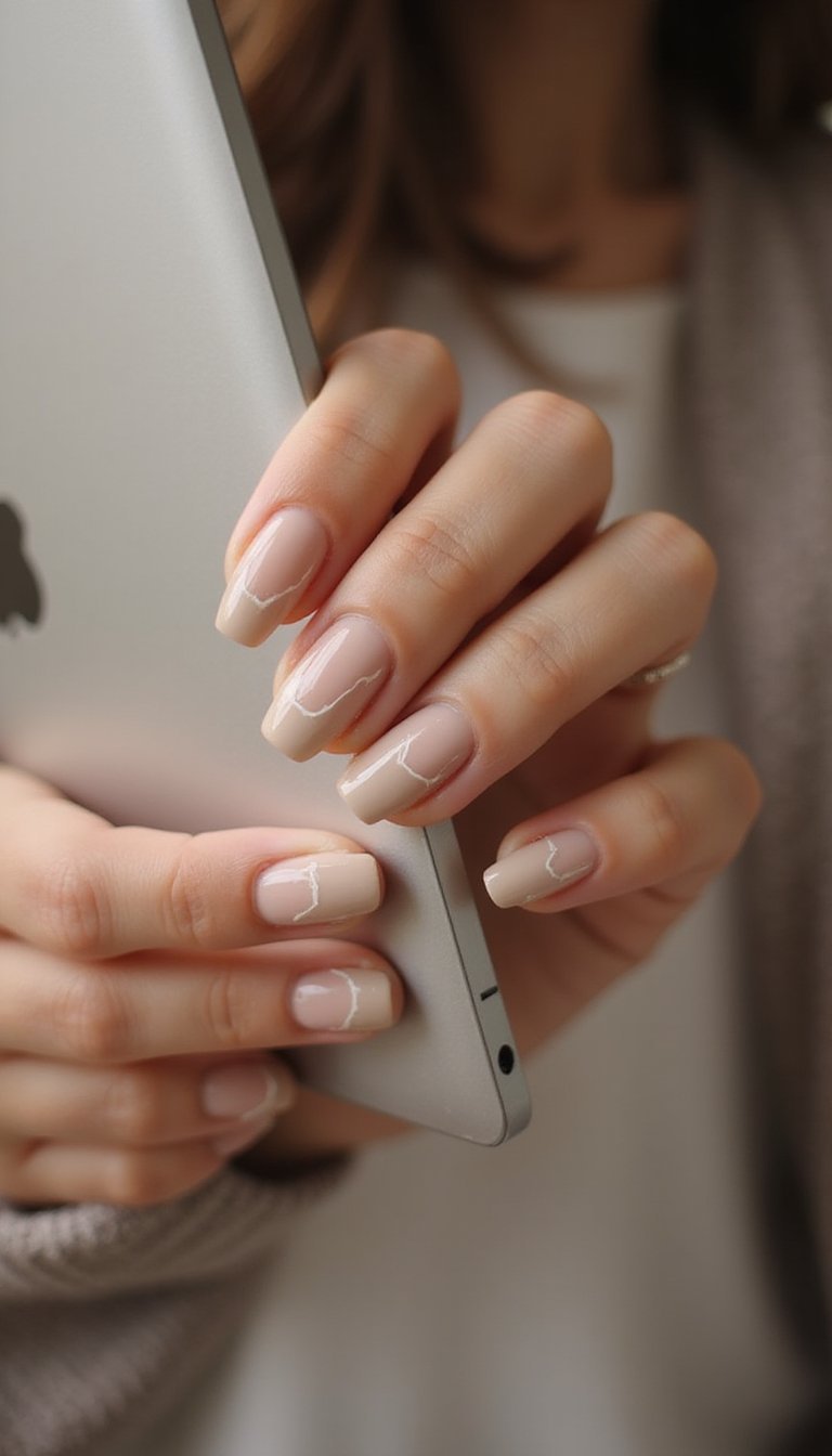 Minimal Beige Micro Line For Office Chic