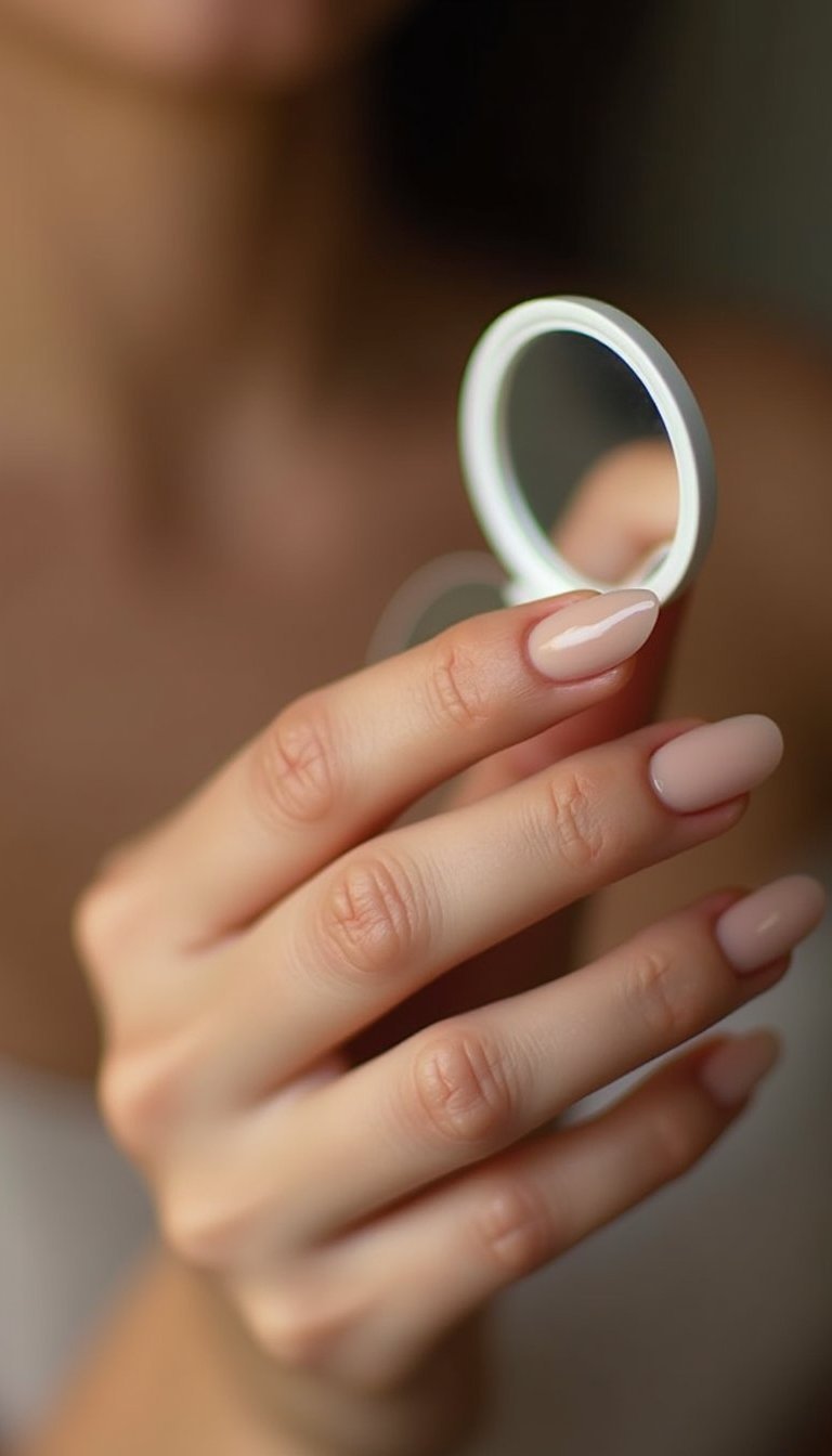 Reverse Micro French With Colored Crescent Base