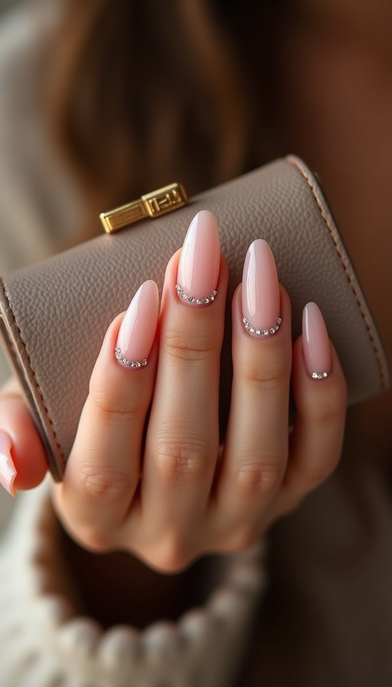 Tiny Rhinestone Outline For Subtle Sparkle