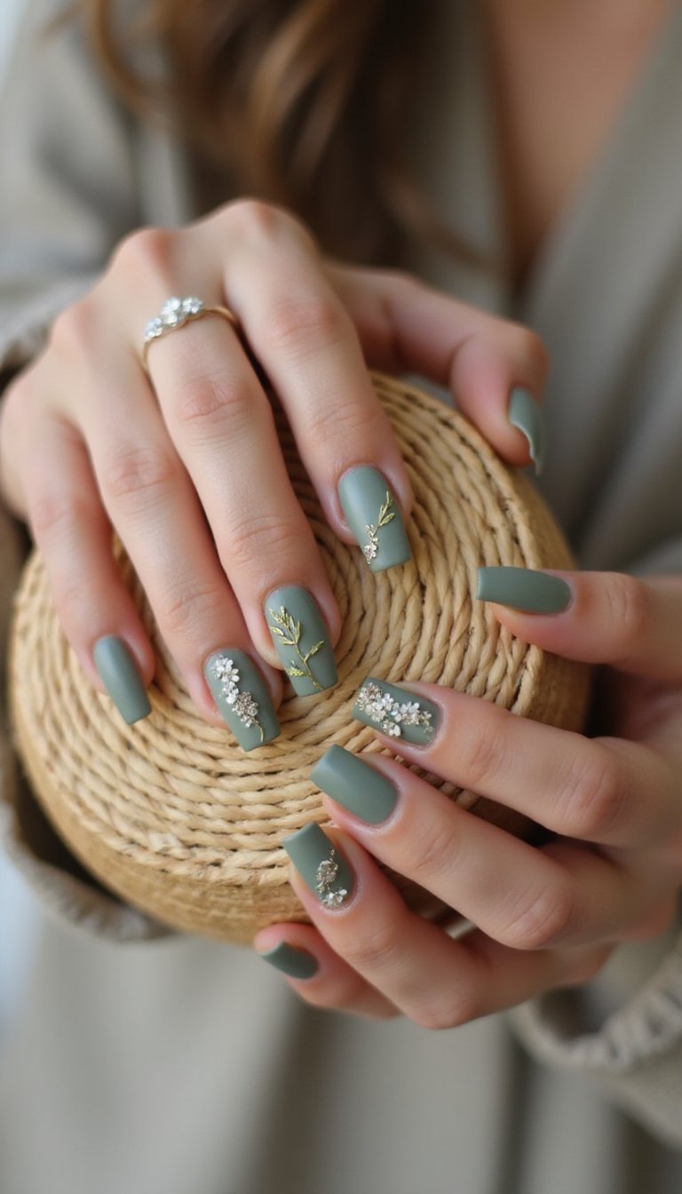 Matte Wildflower Garden On Soft Squares