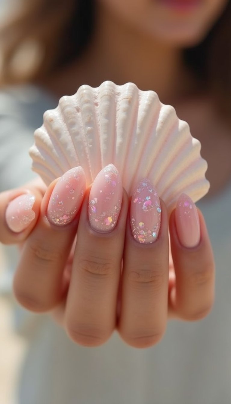 Iridescent Mermaid Jelly With Shell Flakes