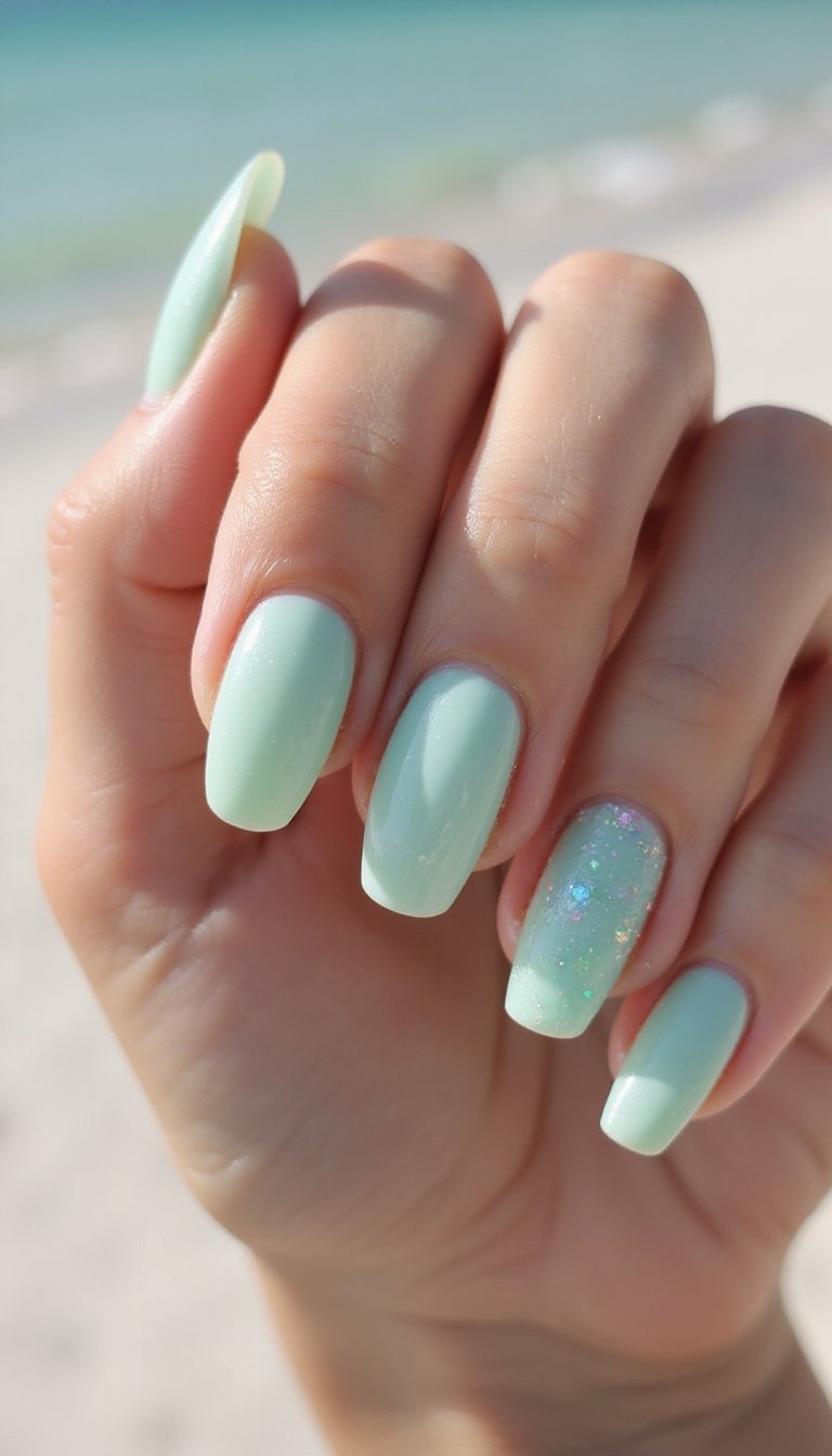 Sea Glass Jelly With Frosted Pearlescent Finish