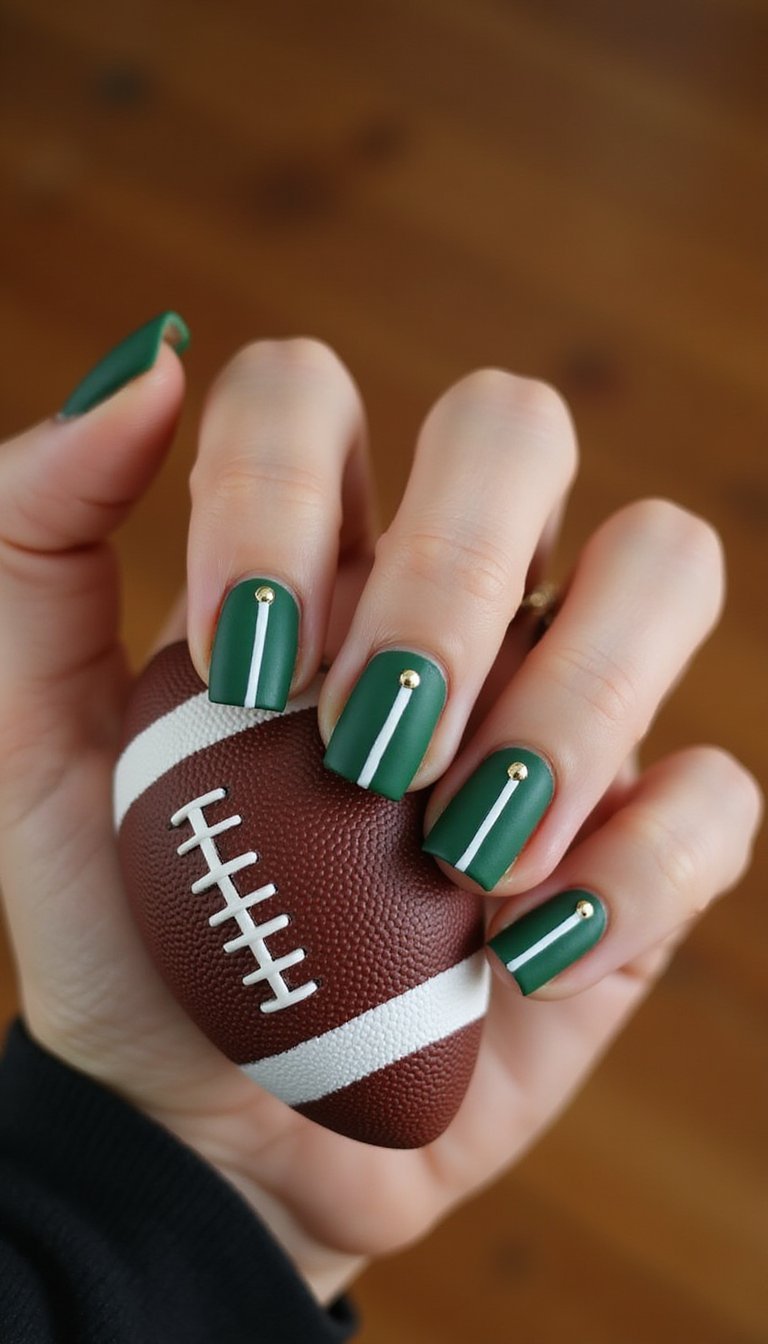 Turf Green Matte With White Yard Lines