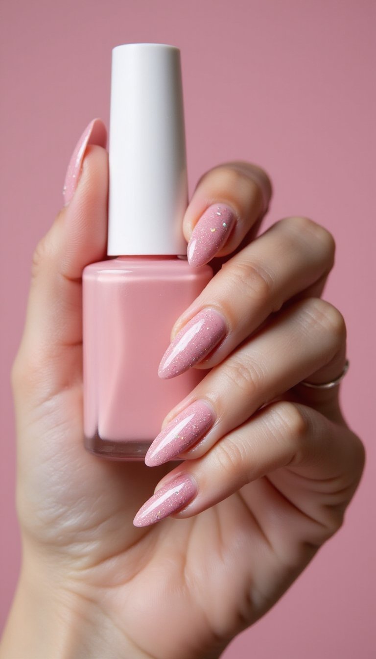 Pink Press-On Mix And Match Textures For Quick Glam