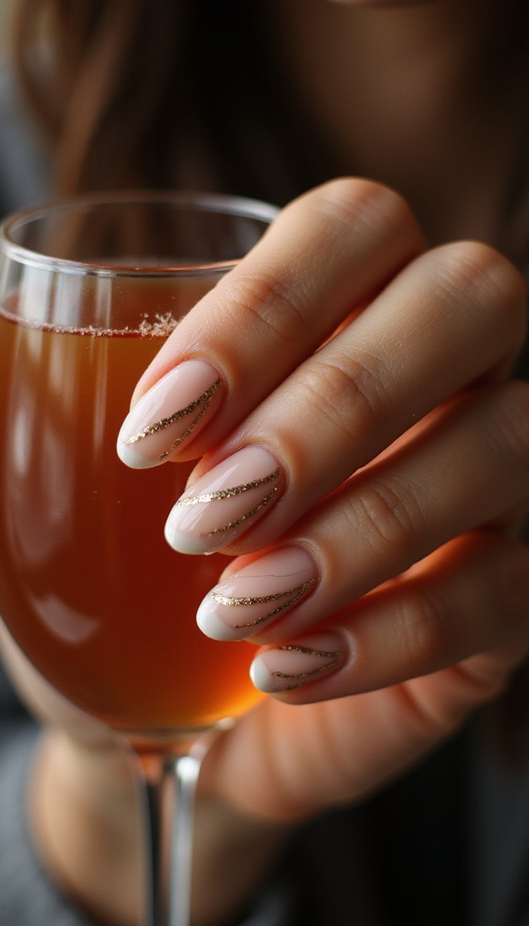 Cat Eye Glazed Donut Nails With Magnetic Light Lines