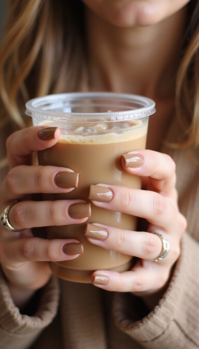Iced Coffee Glazed Donut Nails For Casual Chic Moments