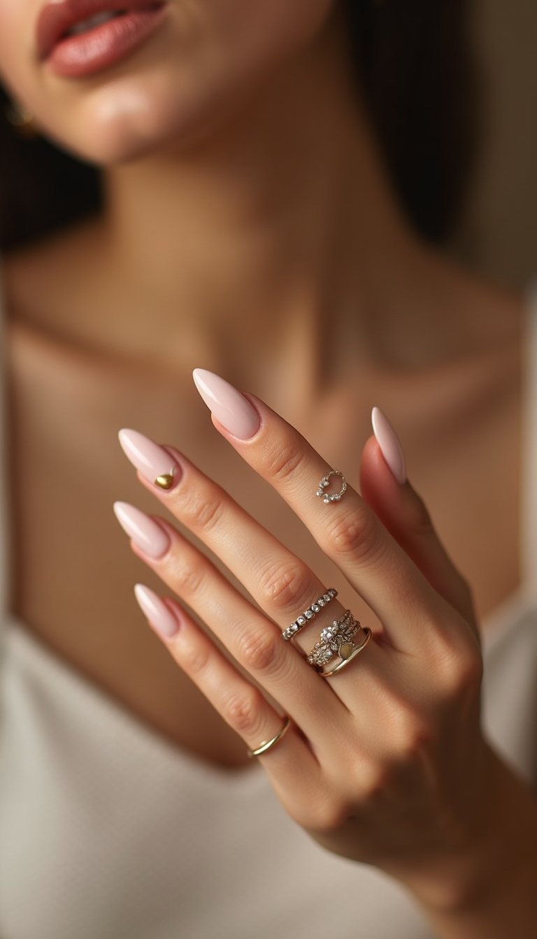 Metallic Tip Glazed Donut Nails For Edge And Shine