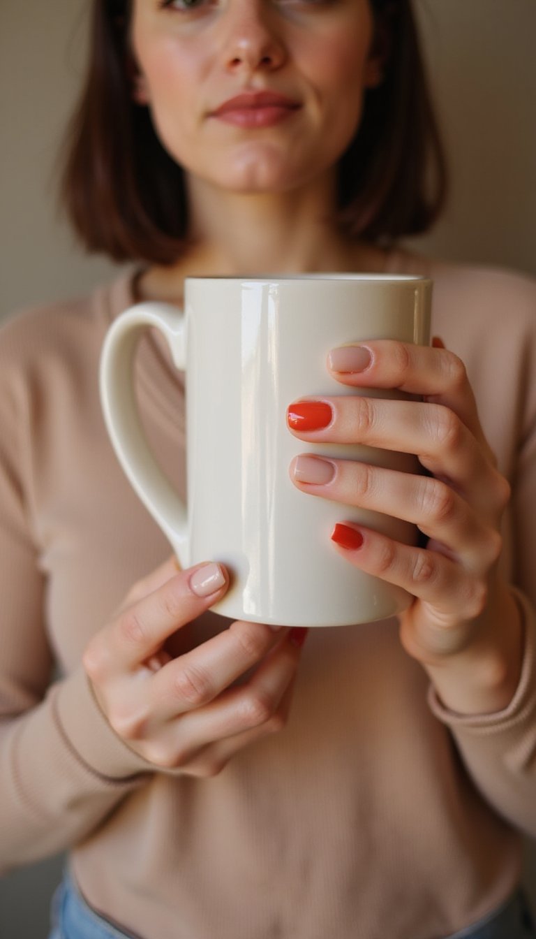 Minimalist Single Accent Glazed Donut Nail Statement
