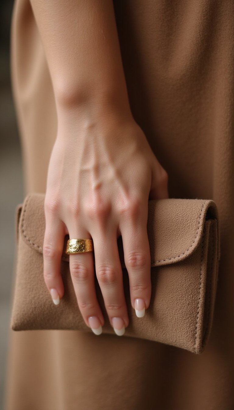 Gold Foil Tip French With Modern Twist