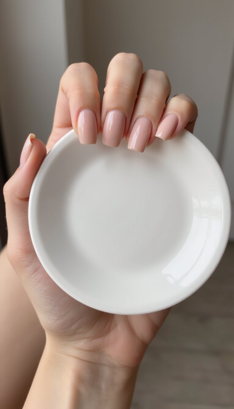 Nude Blush Negative Space Aura Design