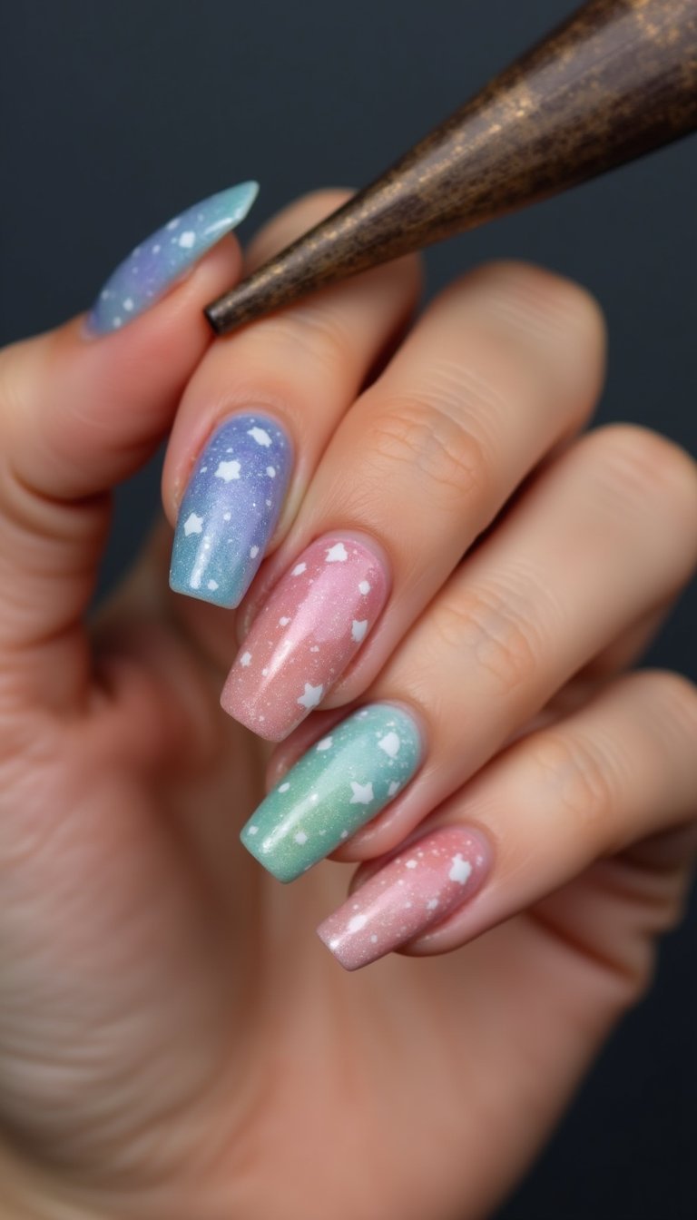 Pastel Galaxy Skittle With Subtle Star Specks