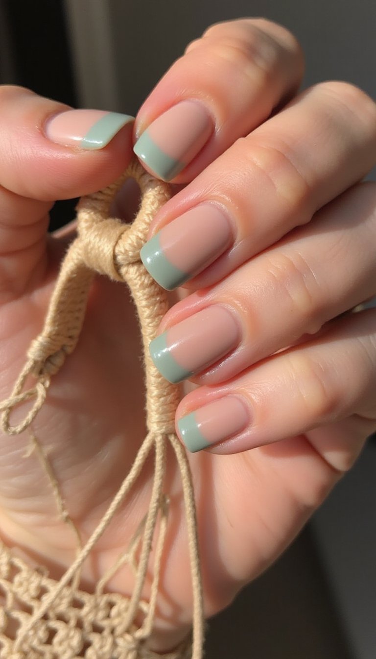 Muted Earthy Pastel French For Subtle Warmth