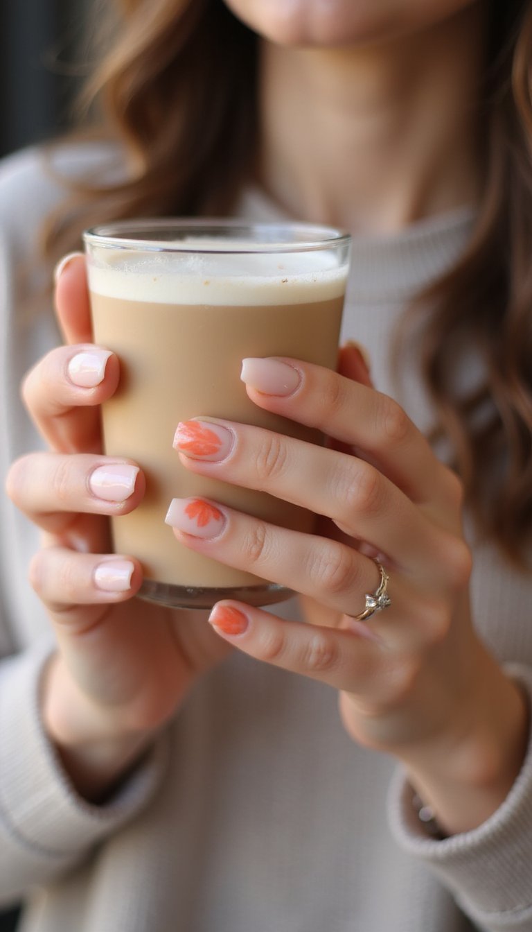 Pastel Tulip Accent On Almond Nails