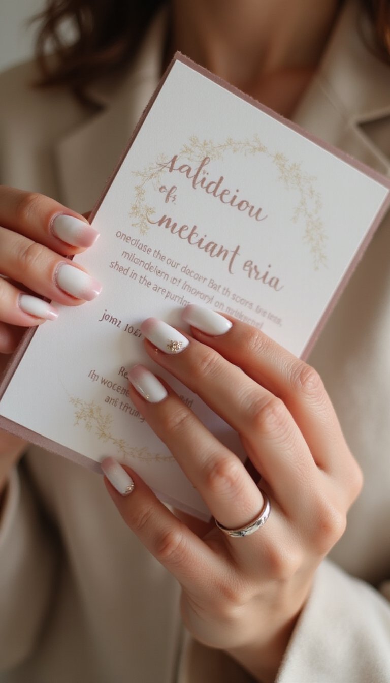 Blush Ombré With Subtle Gold Flakes