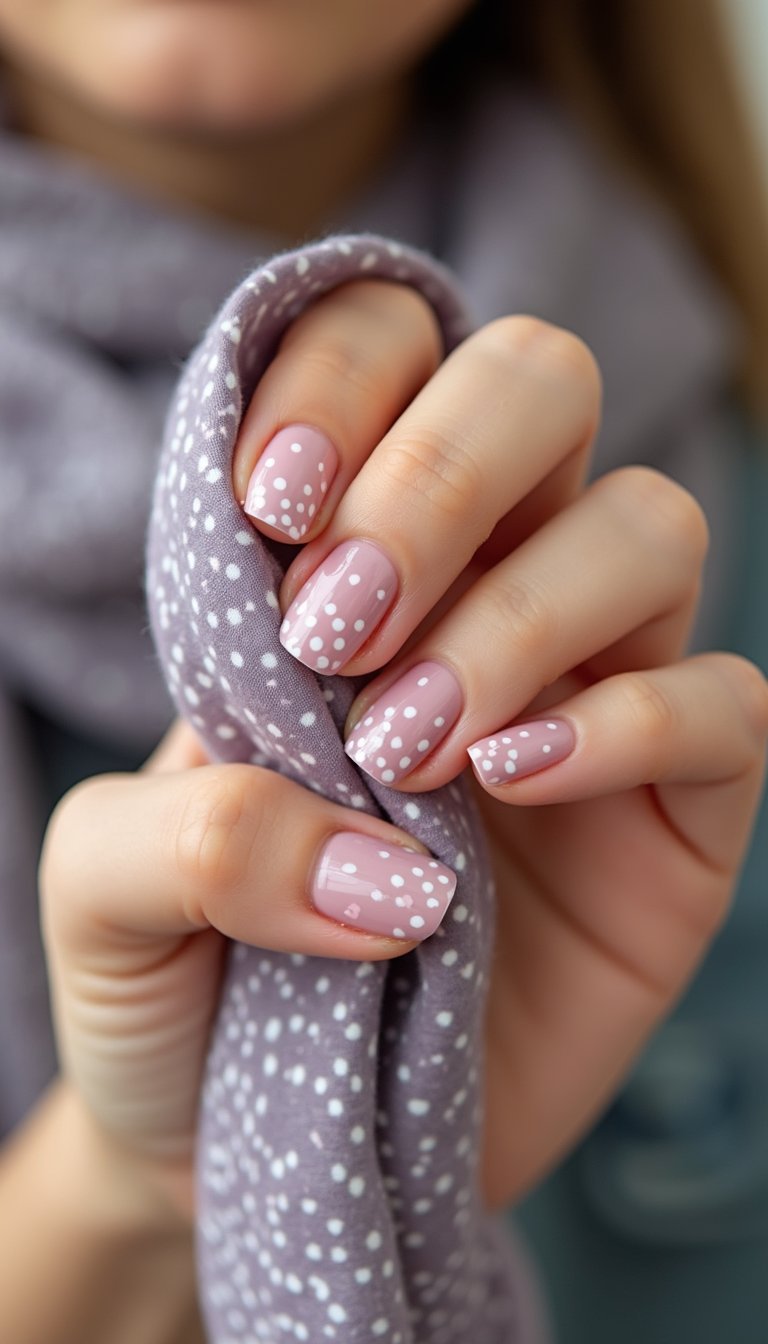 Periwinkle Tiny Polka Dot Playful Accent Tips