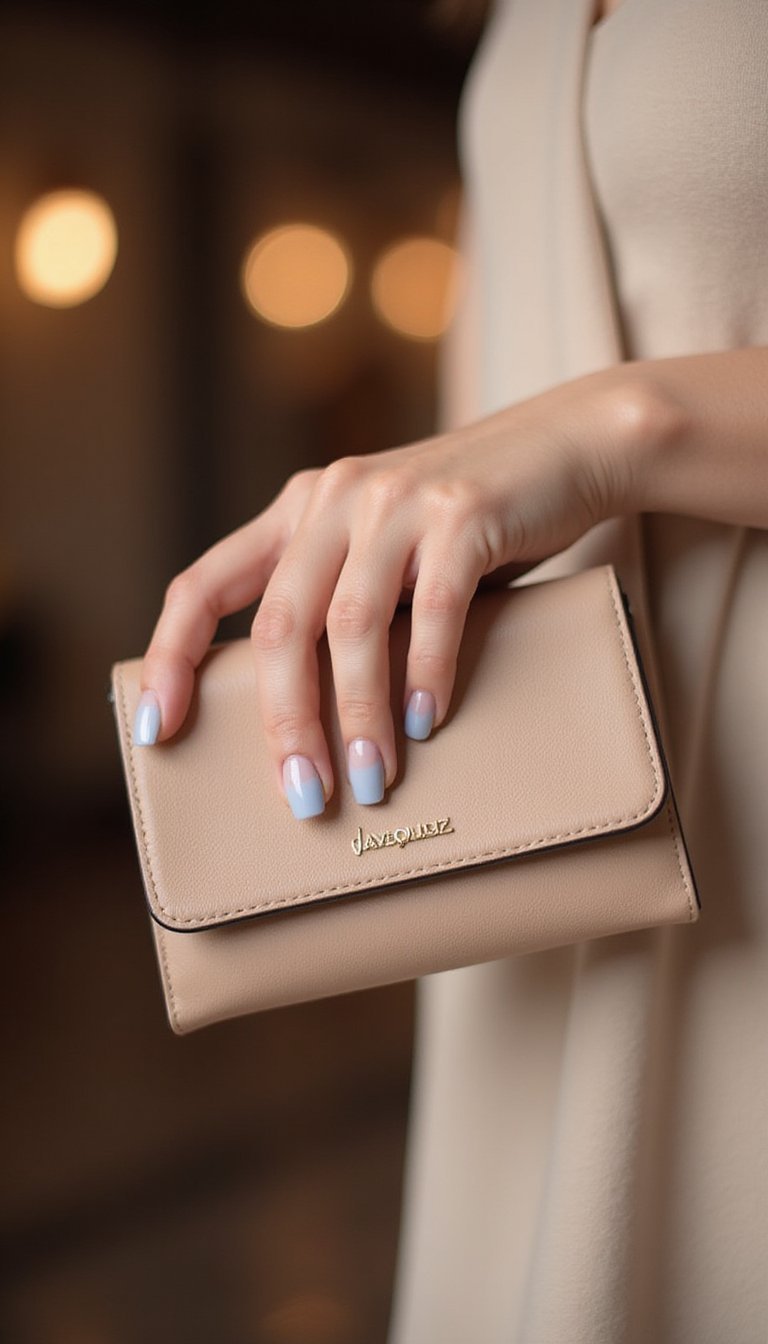 Periwinkle To Nude Soft Ombre For Elegance