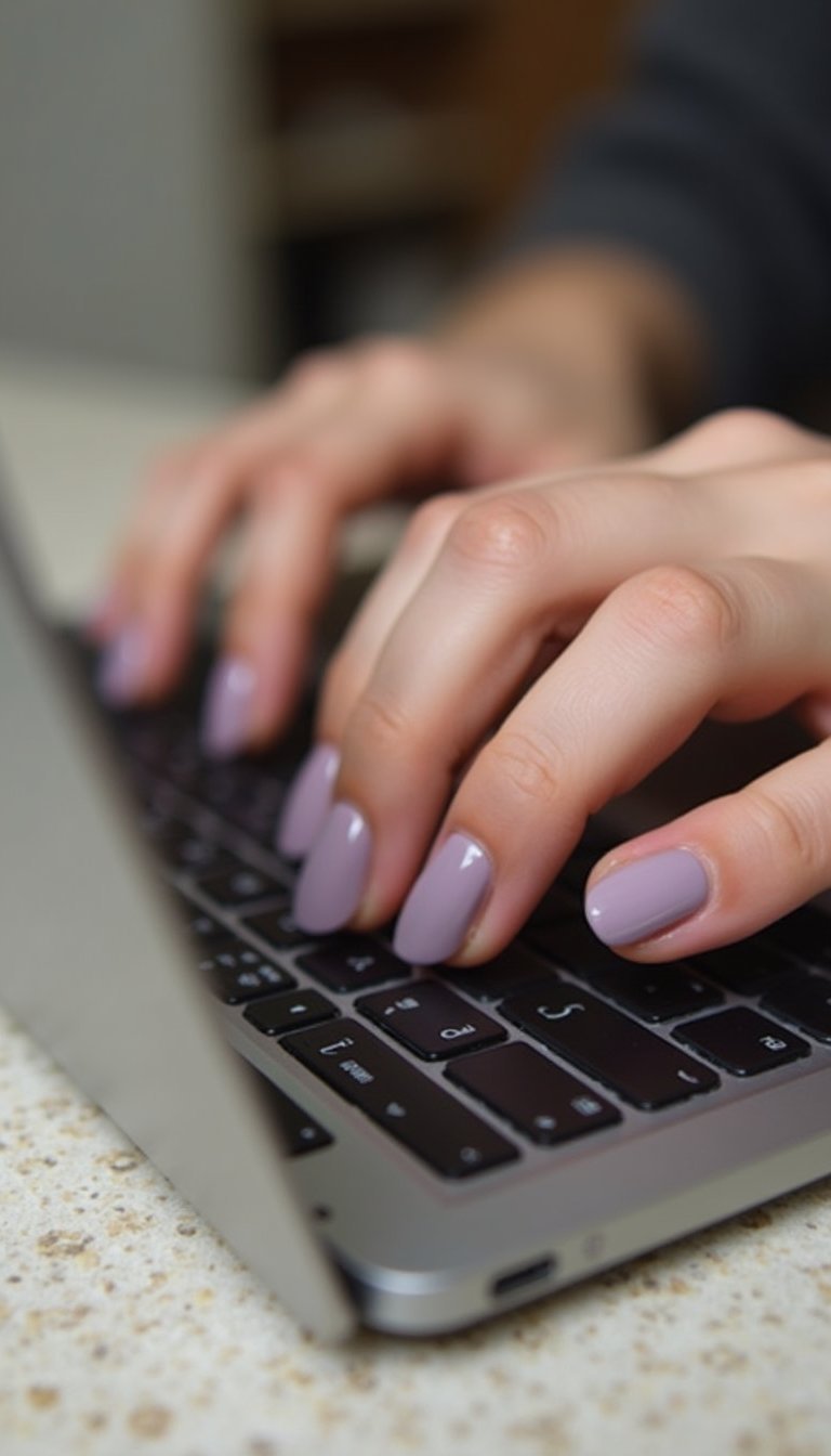 Muted Mauve Short Nail Everyday Chic