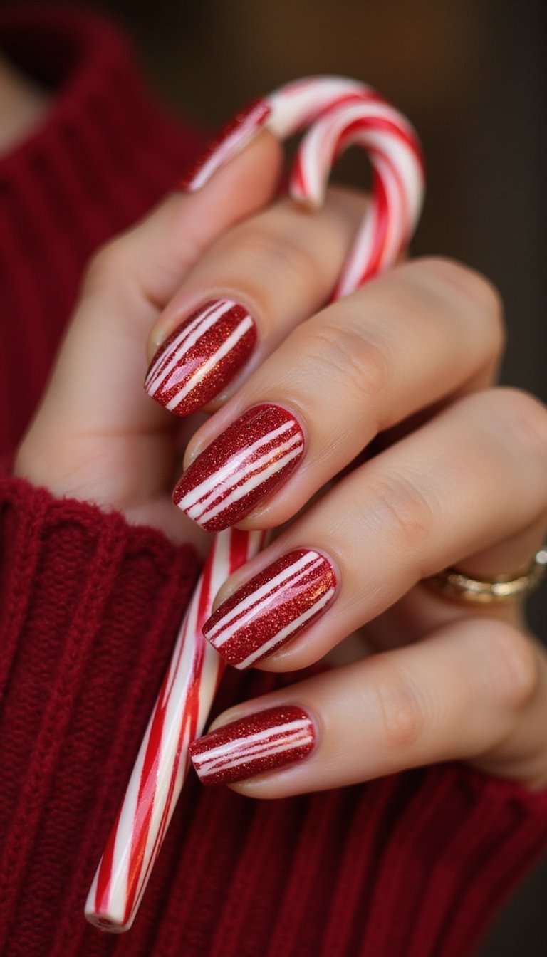 Candy Stripe Sugar Glitter For Festive Vibes