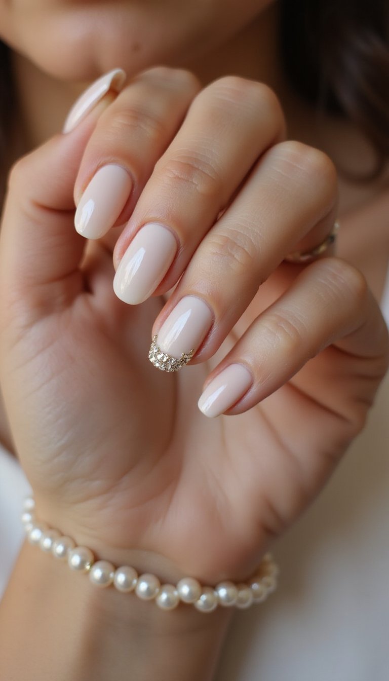 Pearlized Sugar Glitter With Tiny Rhinestones