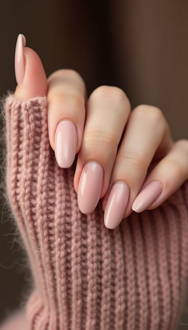 Cozy Sweater Texture In Muted Rose Quartz