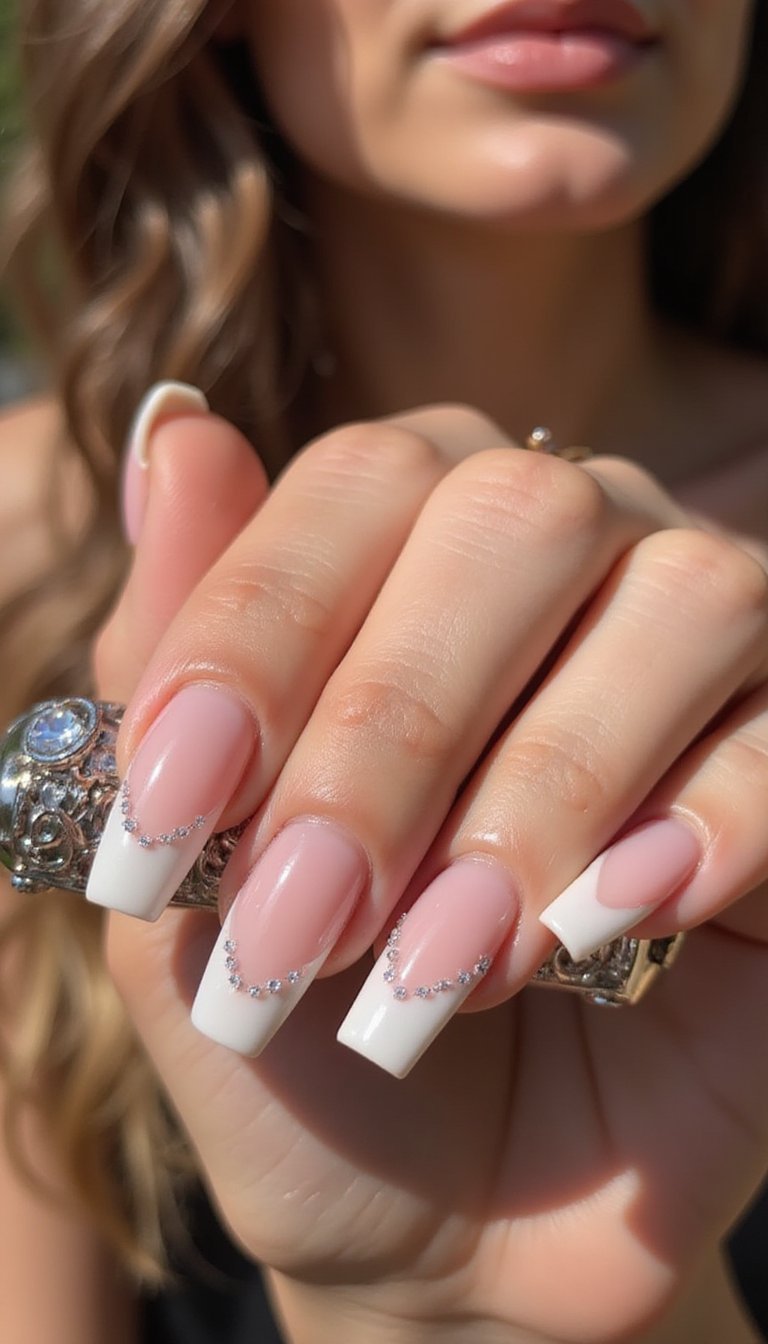 Rose Quartz With Tiny Crystal Embellishments