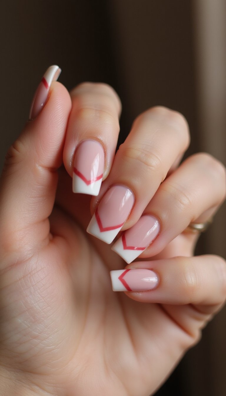 Subtle Rose Quartz Negative Space Mani