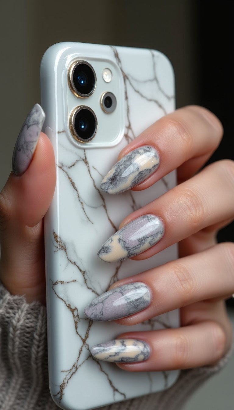 Coffin Marble Swirl With Subtle Negative Cuts